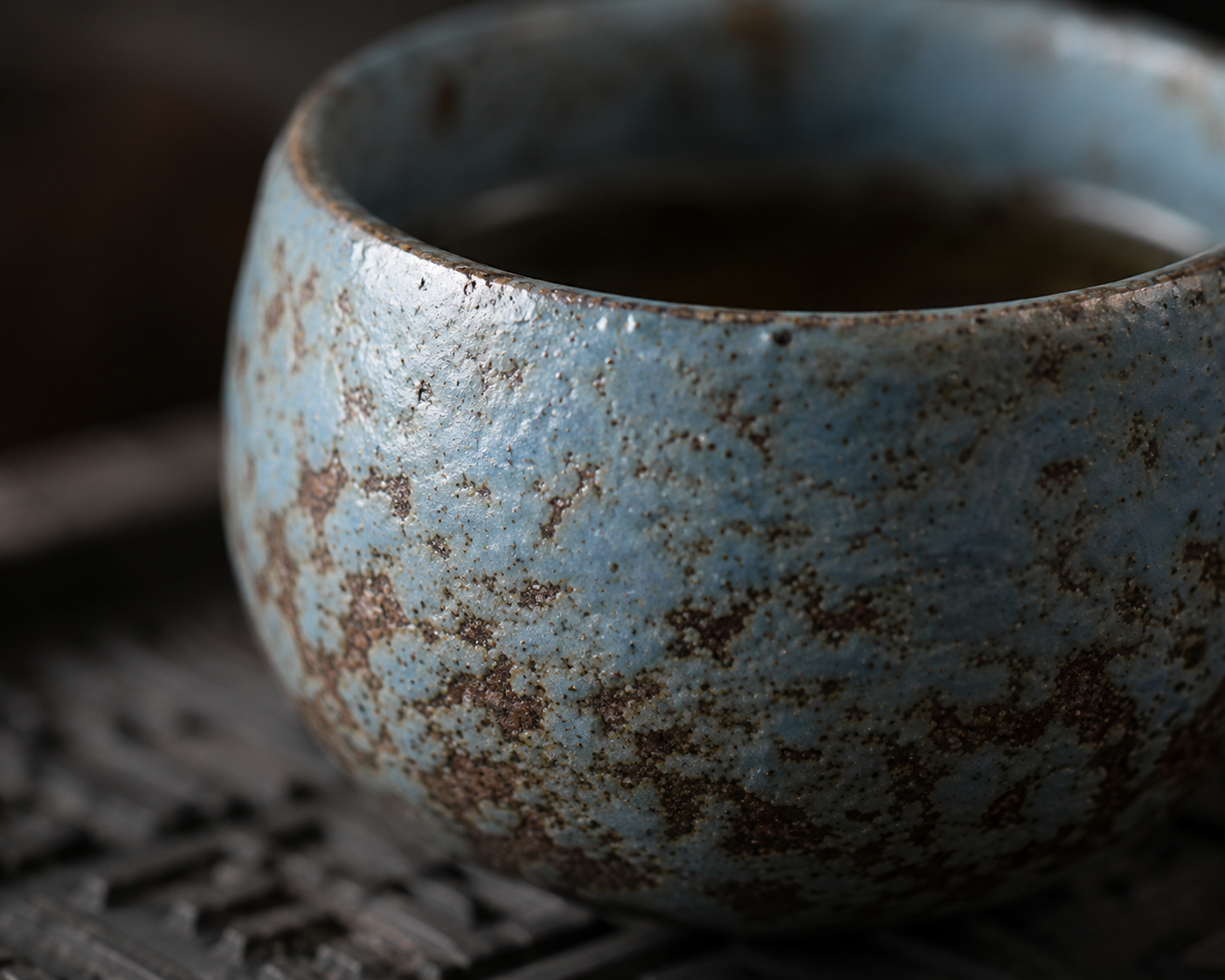 Kurashi Ceramic Tea Cup — Japanese Rustic Stoneware Zen Cup 60ml