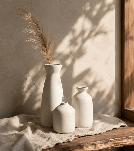 Kurashi Ceramic Vase Set — Set of 3