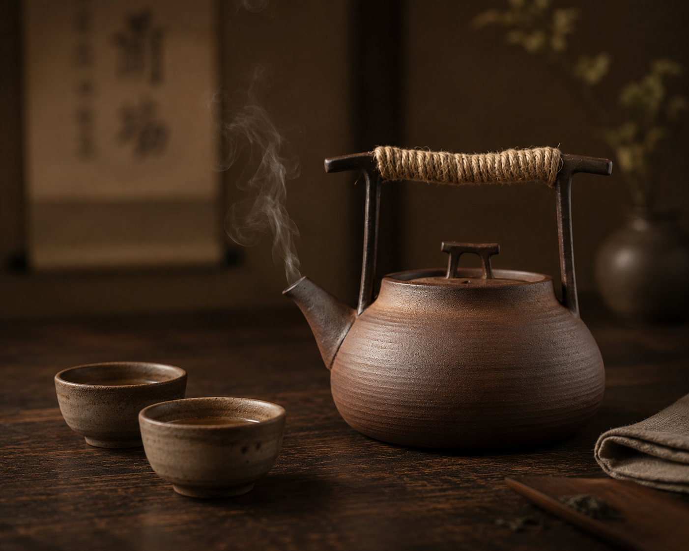 Kurashi Ceramic Teapot — Japanese Stoneware Tea Ceremony Pot 350ml