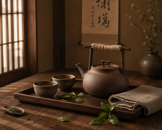 Kurashi Ceramic Teapot — Japanese Stoneware Tea Ceremony Pot 350ml
