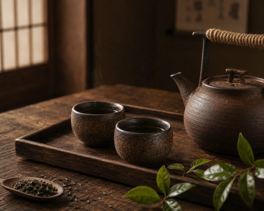 Kurashi Ceramic Tea Cup — Japanese Rustic Stoneware Zen Cup 60ml