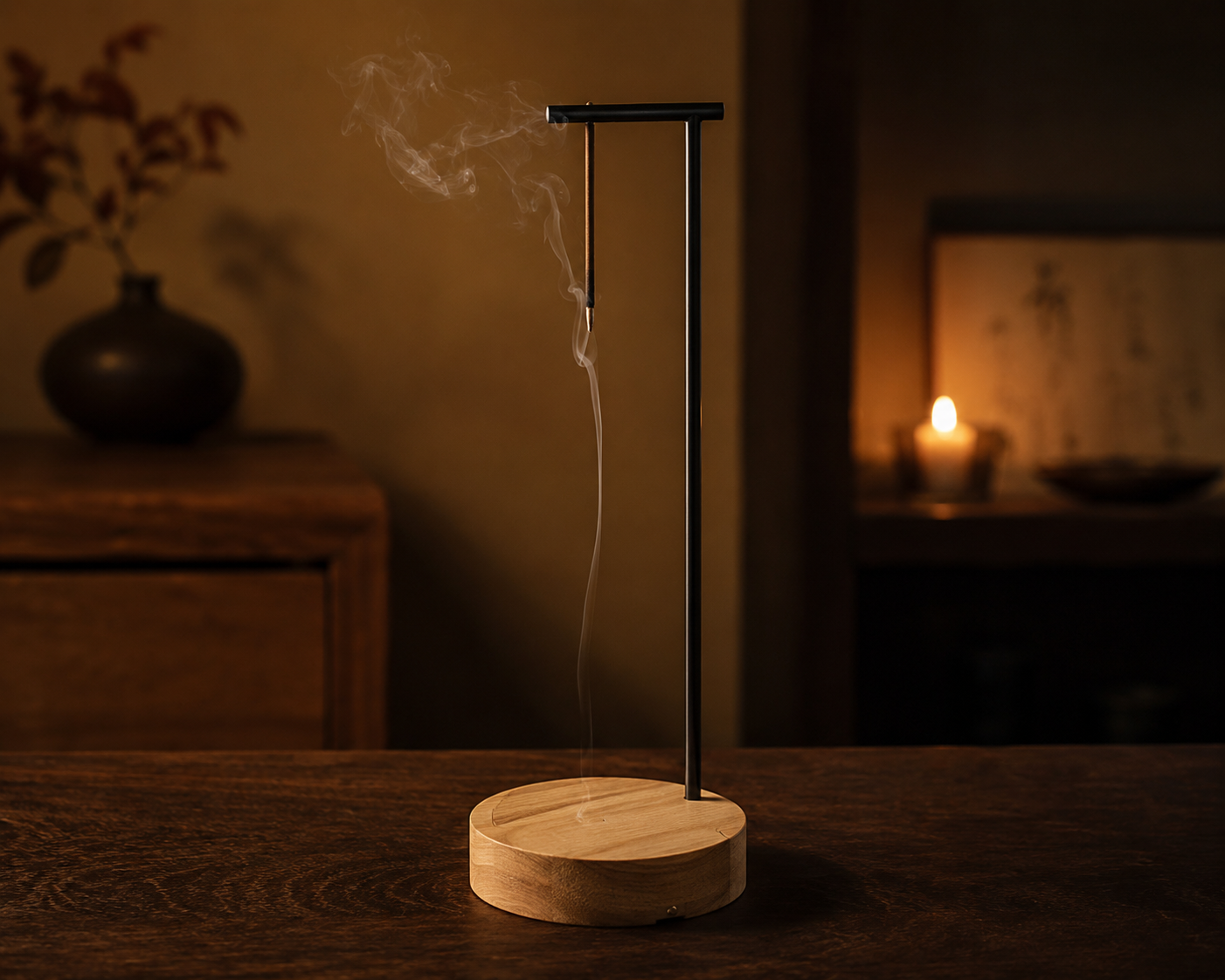 Kurashi Incense Burner — Japanese Wooden Upside Down Incense Holder